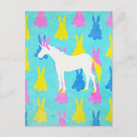Bunny Unicorn Postkarte (Vorderseite)