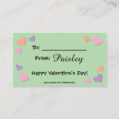 Bunny Valentine Card mit Umschlag Hinweiskarte (Rückseite)