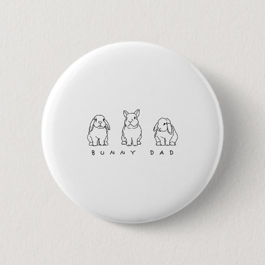 Bunny Vater Niedlich Lop Rabbit Holland Lop Rabbit Button (Vorderseite)
