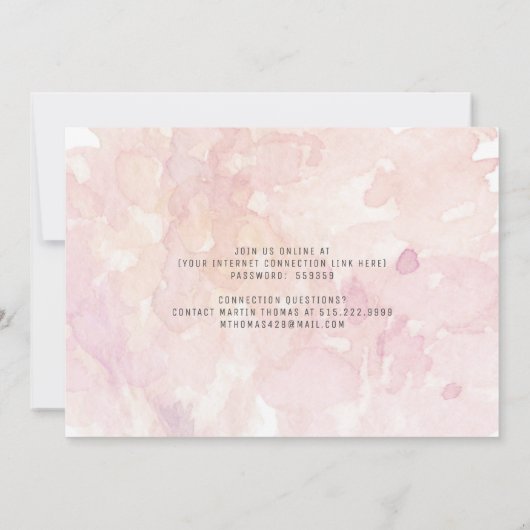 Bunny VIRTUAL MEET & GREET Geburtsankündigung Ankündigung (Rückseite)