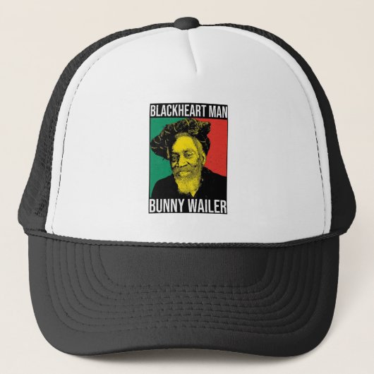 Bunny Wailer Cap Shirt Reggae Rasta Jamaika Roots Truckerkappe (Vorderseite)