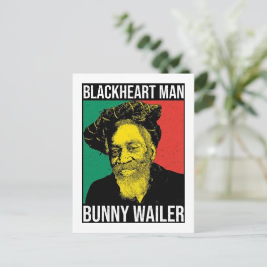 Bunny Wailer Shirt Reggae Rasta Jamaika Roots Postkarte (Stehend Vorderseite)