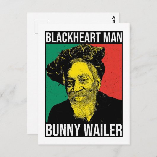 Bunny Wailer Shirt Reggae Rasta Jamaika Roots Postkarte (Vorne/Hinten)
