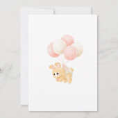 Bunny Watercolor Neutral Baby Shower Einladung (Rückseite)
