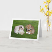 Bunny Wedding Card Karte (Gelbe Blume)