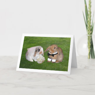 Bunny Wedding Card Karte