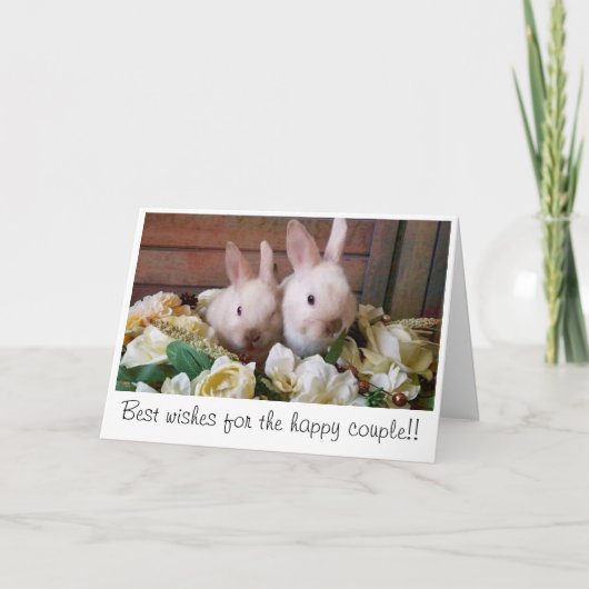 Bunny Wedding Card Karte (Vorderseite)