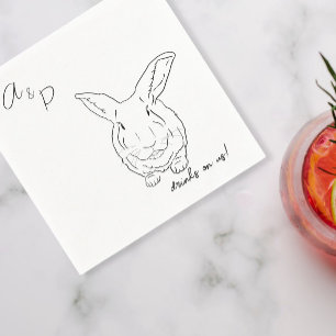 Bunny Wedding Cocktail Napkins Serviette