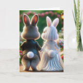 Bunny Wedding Glückwunsch Karte (Vorderseite)