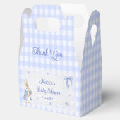 Bunny Whimsical Rabbit Blue Baby Shower Geschenkschachtel (Geöffnet)
