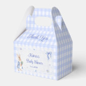 Bunny Whimsical Rabbit Blue Baby Shower Geschenkschachtel (Vorderseite)