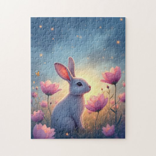 Bunny Whimsisical Wild Blume Puzzle (Vertikal)