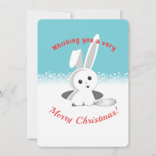 Bunny Whisky Feiertag Backen Weihnachtskarte Feiertagskarte