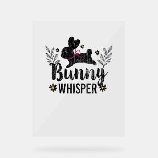 Bunny Whisperer Funny Rabbit Graphic Acrylschild