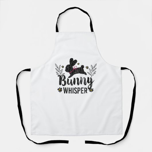 Bunny Whisperer Funny Rabbit Graphic Schürze (Vorderseite)
