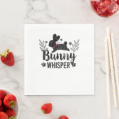 Bunny Whisperer Funny Rabbit Graphic Serviette (Beispiel)