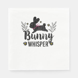 Bunny Whisperer Funny Rabbit Graphic Serviette