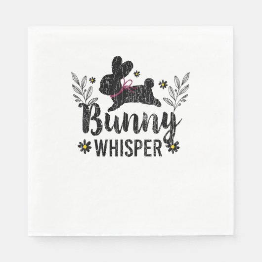 Bunny Whisperer Funny Rabbit Graphic Serviette (Vorderseite)