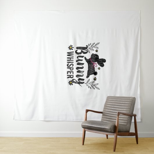 Bunny Whisperer Funny Rabbit Graphic Wandteppich (Beispiel (Horizontal))