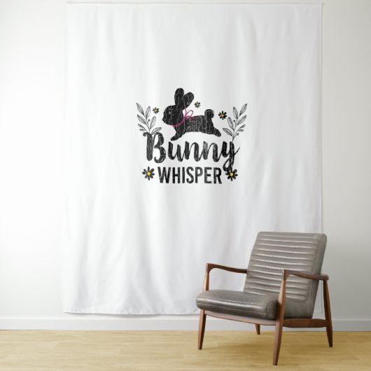 Bunny Whisperer Funny Rabbit Graphic Wandteppich (Beispiel)