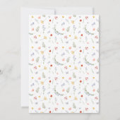 Bunny Wildflower 1st Birthday Invitation Einladung (Rückseite)