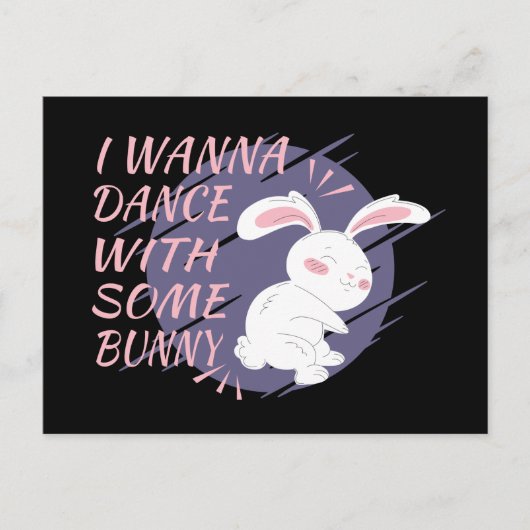 Bunny Will mit Dance Partner Postcard zu tanzen Postkarte (Vorderseite)
