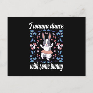 Bunny Will mit Tanzpartner zu tanzen Postkarte