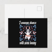 Bunny Will mit Tanzpartner zu tanzen Postkarte (Vorne/Hinten)