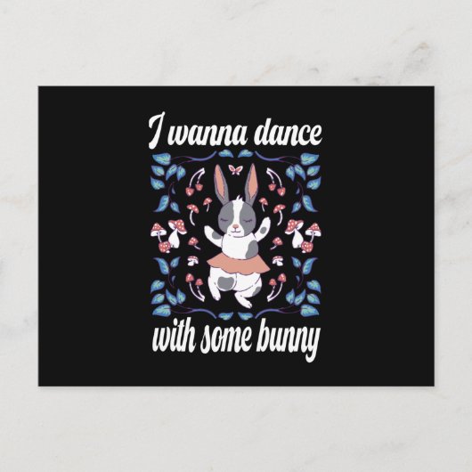 Bunny Will mit Tanzpartner zu tanzen Postkarte (Vorderseite)