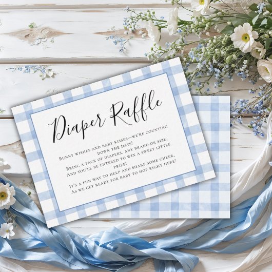 Bunny Wishings & Baby Kisses Diaper Raffle for Bab Begleitkarte