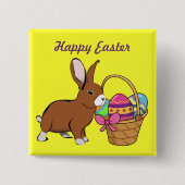 Bunny with Basket Button Button (Vorderseite)