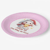 Bunny with Star Cookie Pappteller (Schrägansicht)