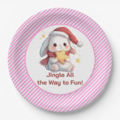 Bunny with Star Cookie Pappteller (Vorderseite)