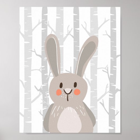 Bunny Woodland Animal Kinderzimmer Mauer Prinz Poster (Vorne)