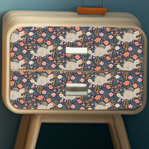 Bunny Woodland Cottage Kern Floral Decoupage Seidenpapier