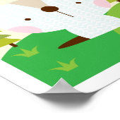 Bunny - Woodland Friends Kinderzimmer Wall Art Poster (Ecke)