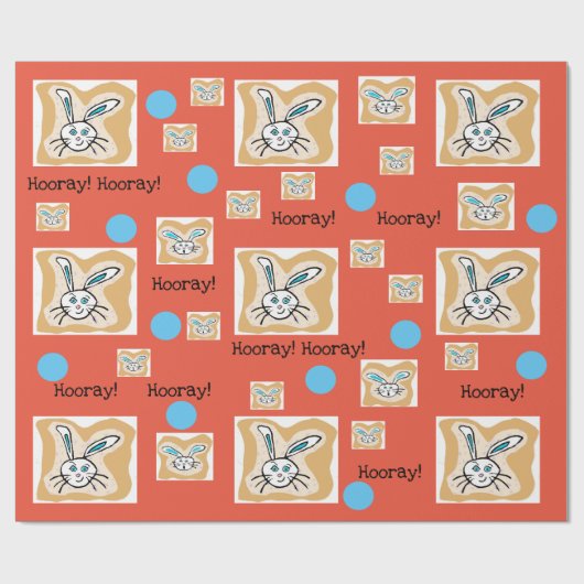 Bunny Wrapping Paper Geschenkpapier (Flach)