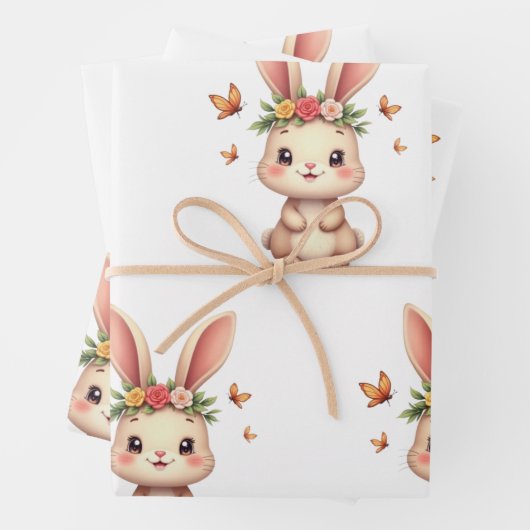 Bunny Wrapping Paper Geschenkpapier Set (Beispiel)