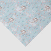 Bunny Wreath Clouds & Raindrops - Blau Seidenpapier (Ausschnitt)