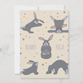 Bunny Yoga Einladung (Vorderseite)