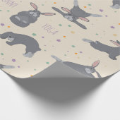 Bunny Yoga Pose Übung Tierumhüllungspapier Geschenkpapier (Ecke)