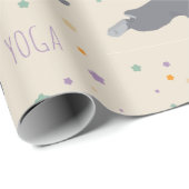 Bunny Yoga Pose Übung Tierumhüllungspapier Geschenkpapier (Rolleneckpunkt)