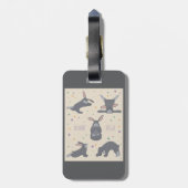 Bunny Yoga Poses Funny Rabbit Gepäckanhänger (Rückseite vertikal)