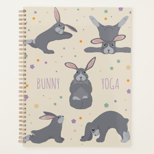 Bunny Yoga Poses Funny Rabbit Planer (Vorderseite)