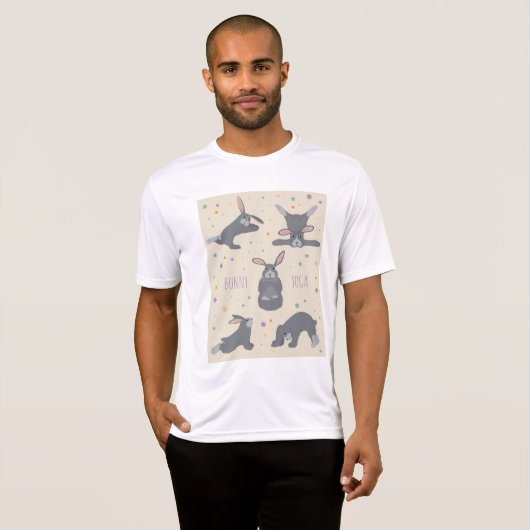 Bunny Yoga Poses Funny Rabbit T-Shirt (Vorne ganz)