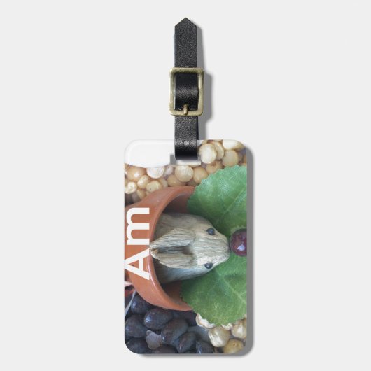 Bunny Zuhause Honey Am Zuhause Gepäckanhänger (Vorderseite vertikal)