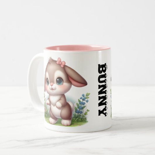 Bunny Zweifarbige Tasse (Vorderseite Links)