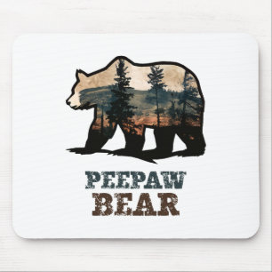 Bunnyaw Bär Vintage Retro Lustig Pipi-Opa Mousepad