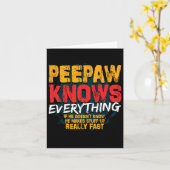 Bunnyaw kennt alles, was Funny Bunnyaw Fathers Day Karte (Gelbe Blume)