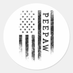 Bunnyaw Patriotische amerikanische USA-Flagge Vate Runder Aufkleber